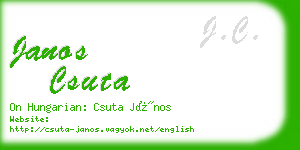 janos csuta business card